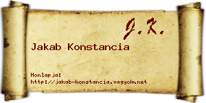 Jakab Konstancia névjegykártya